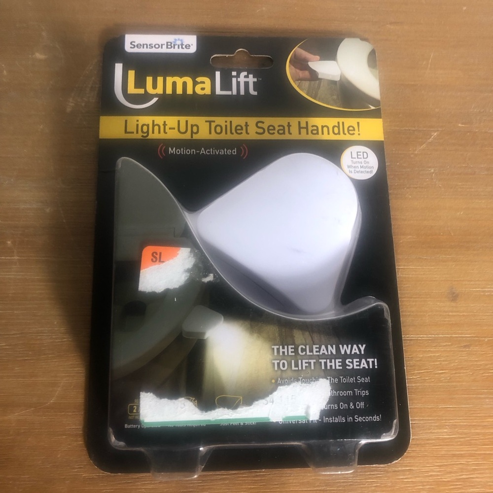 Sensor Brite LumaLift Light Up Toilet Seat Handle. New